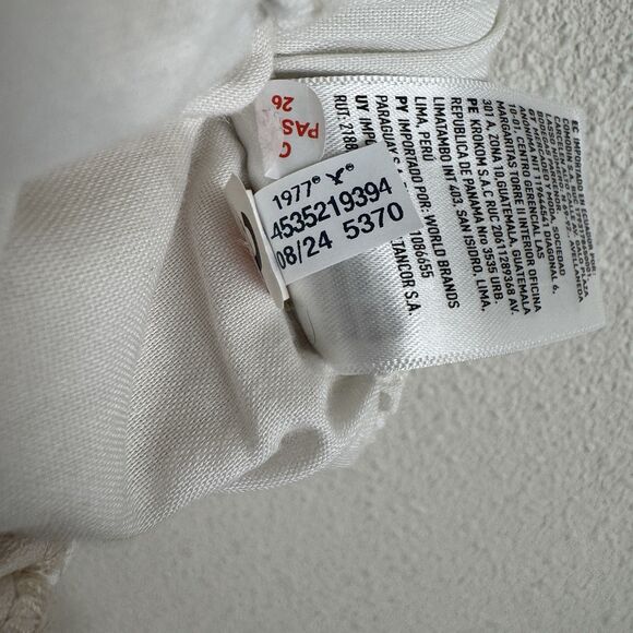 American Eagle Pants Womens‎ 2 Ivory Corduroy Barrel Leg Paperbag Waist Stretch - Picture 12 of 16